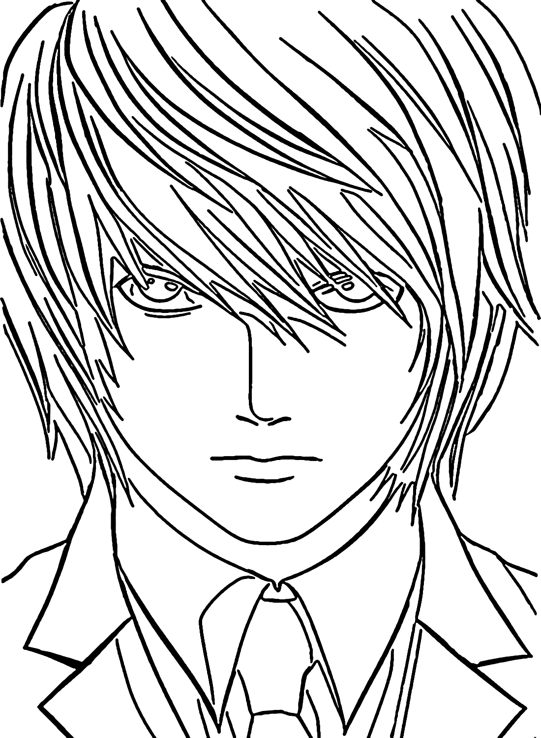 Yagami Light from Death Note Coloring Pages