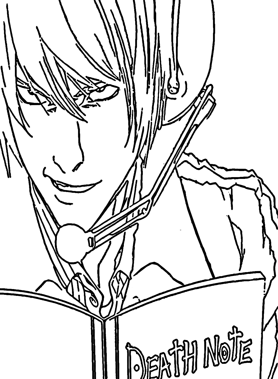 Yagami Light in Death Note Coloring Pages