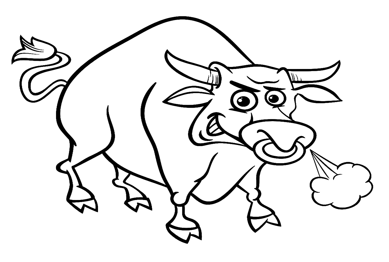 Angry Cartoon Bull from Animals