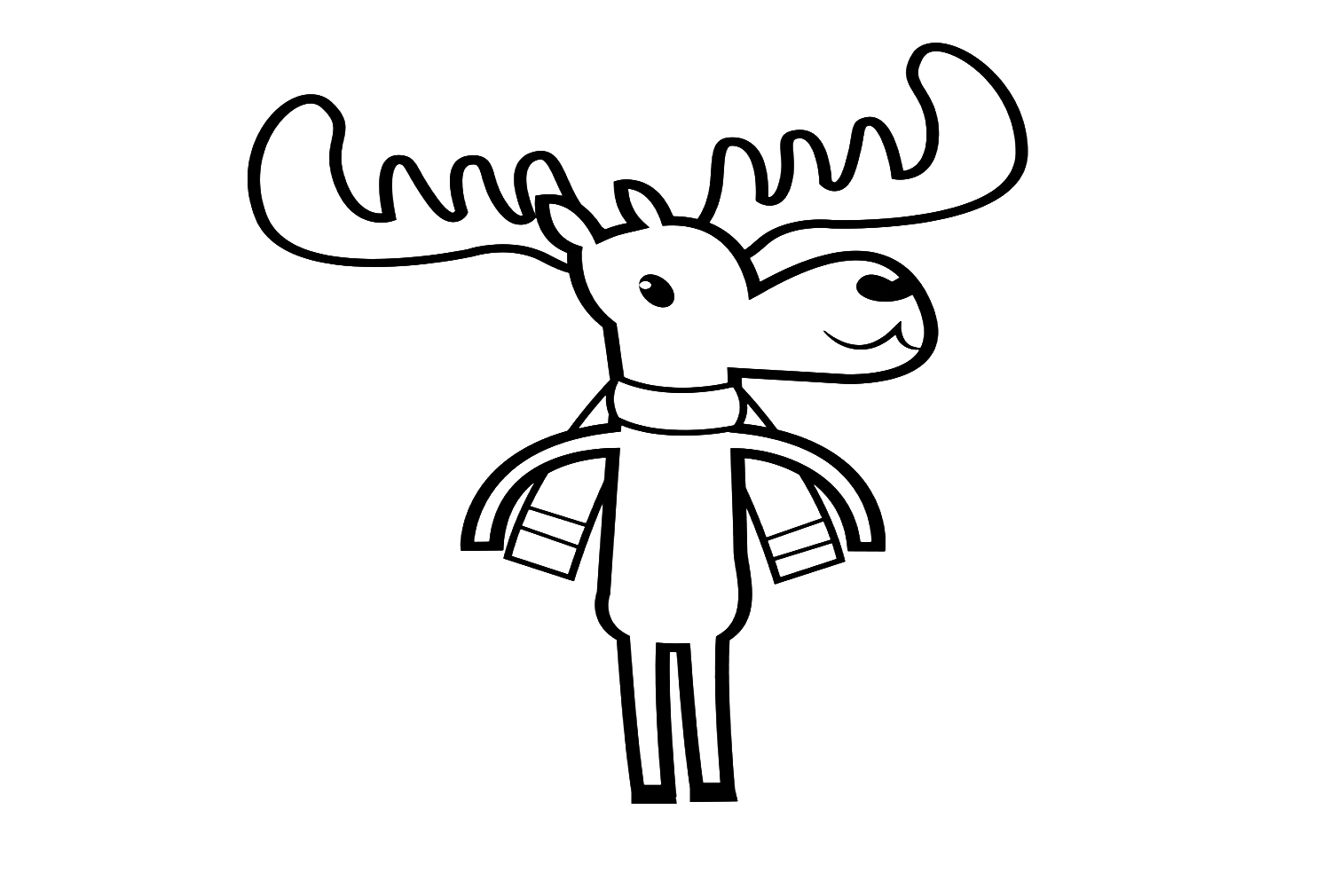 Personaje animado de alce de Elk
