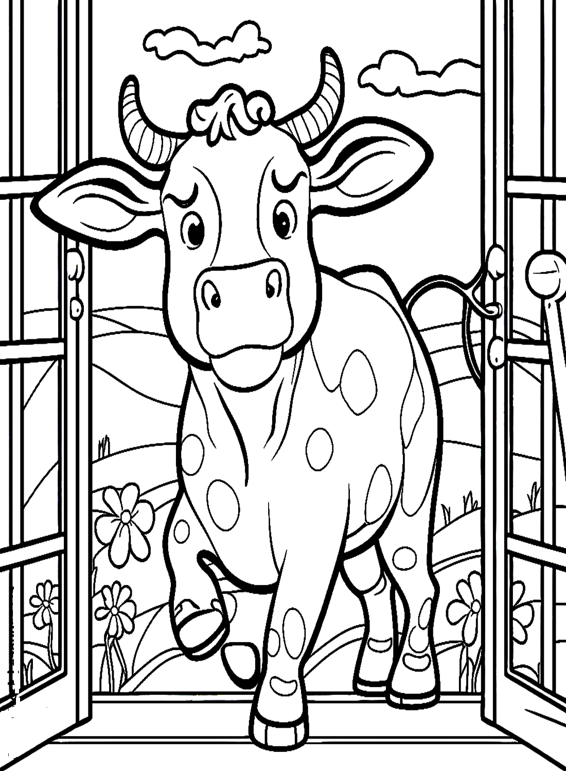 Картинка теленка для дошкольников из теленка