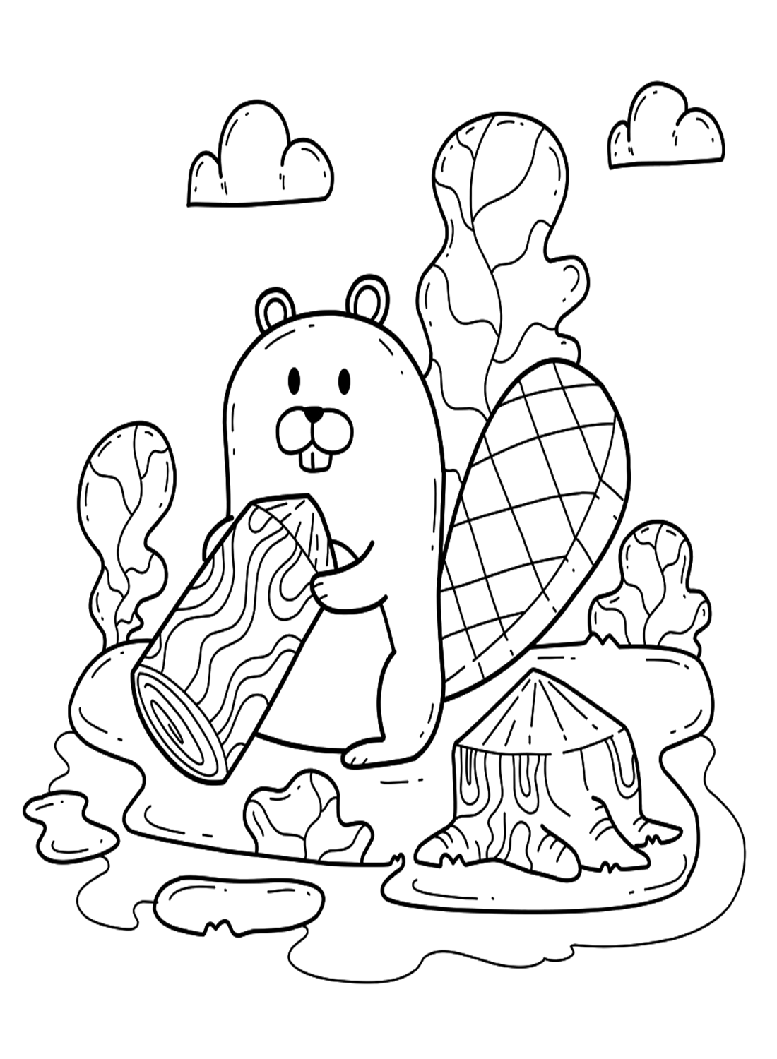 Cartoon Beaver from Animals