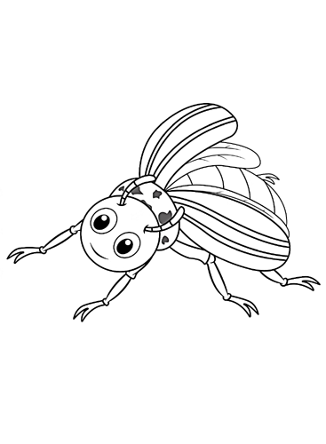раскраска мультфильм цикада