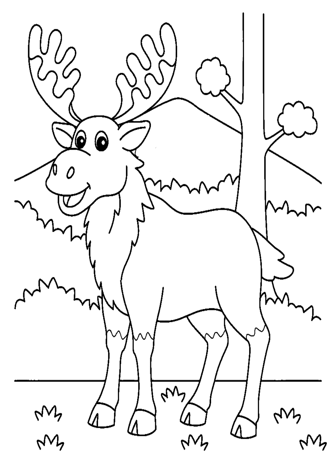 Alce de dibujos animados de Elk