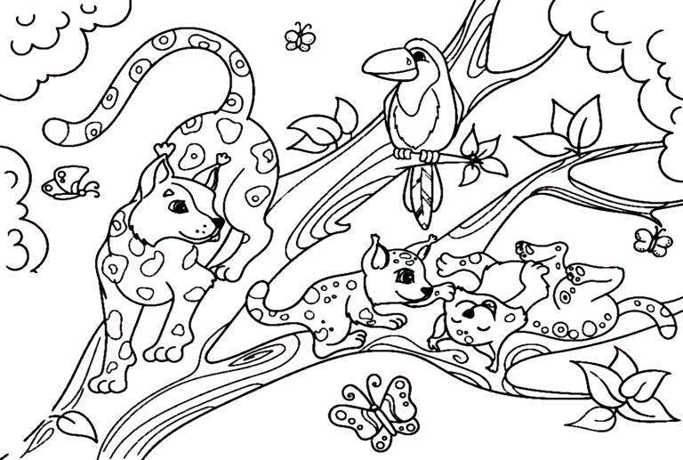 30 Free Printable Leopard Coloring Pages
