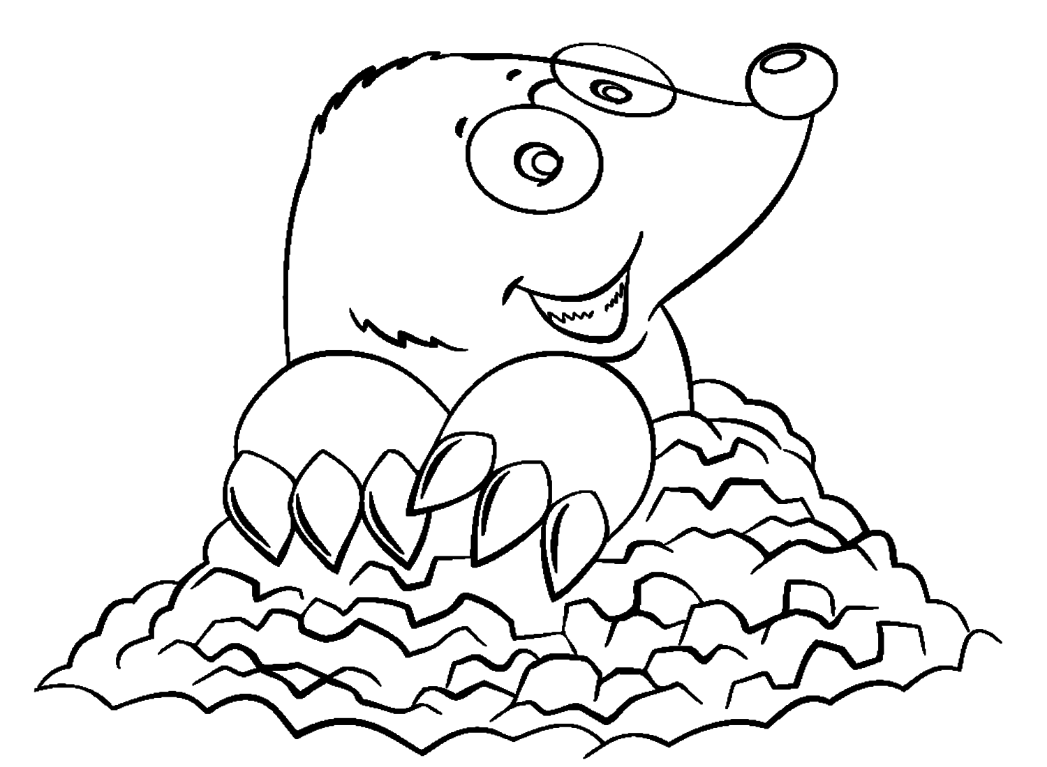 Taupe de dessin animé de Mole