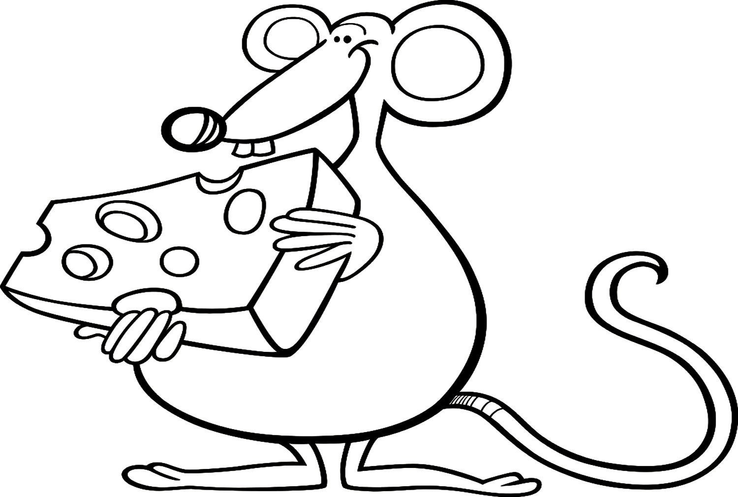 Мультяшная крыса с сыром от крысы