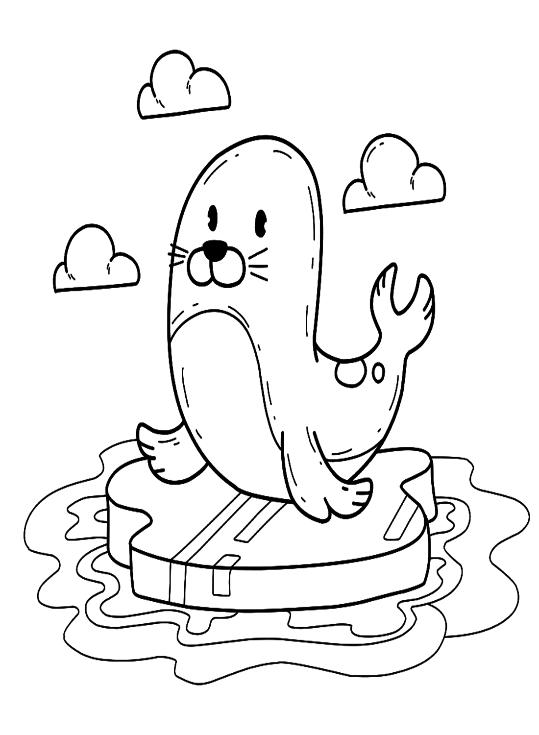 Cartoonzegel van Seal
