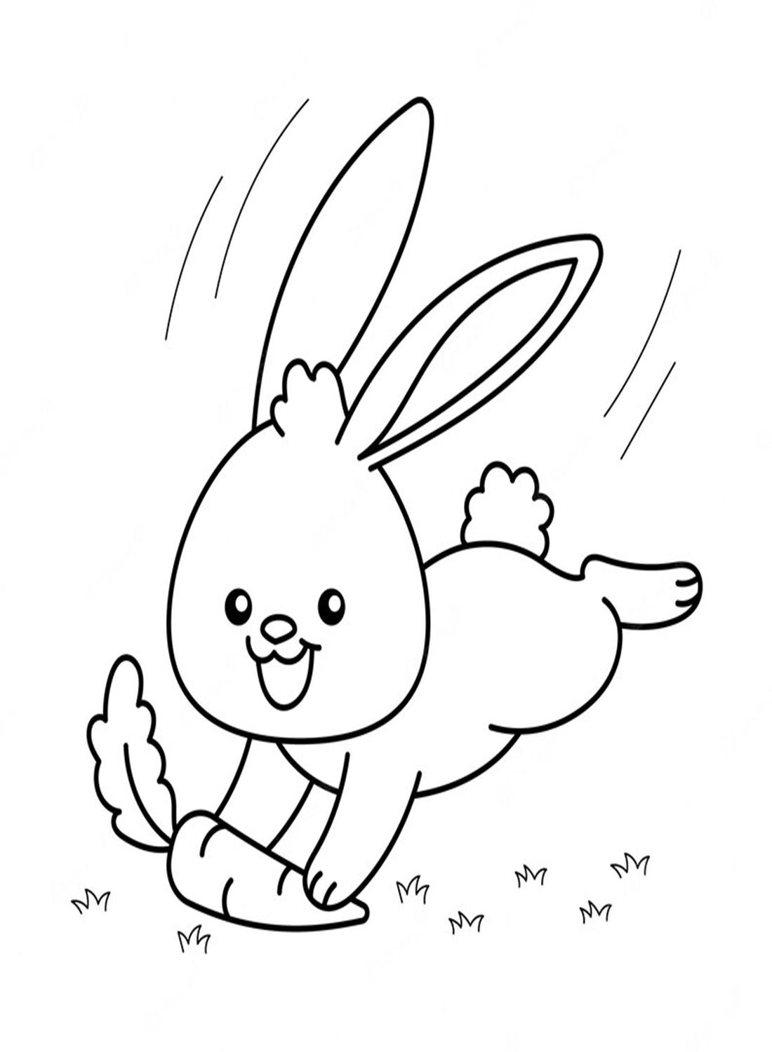 可爱的兔子玩胡萝卜 from Rabbit
