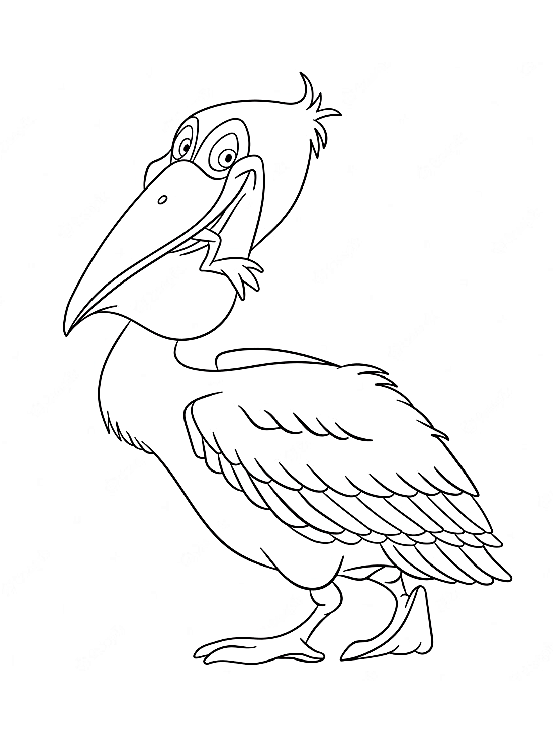 Pellicano gratuito e stampabile da Pelican