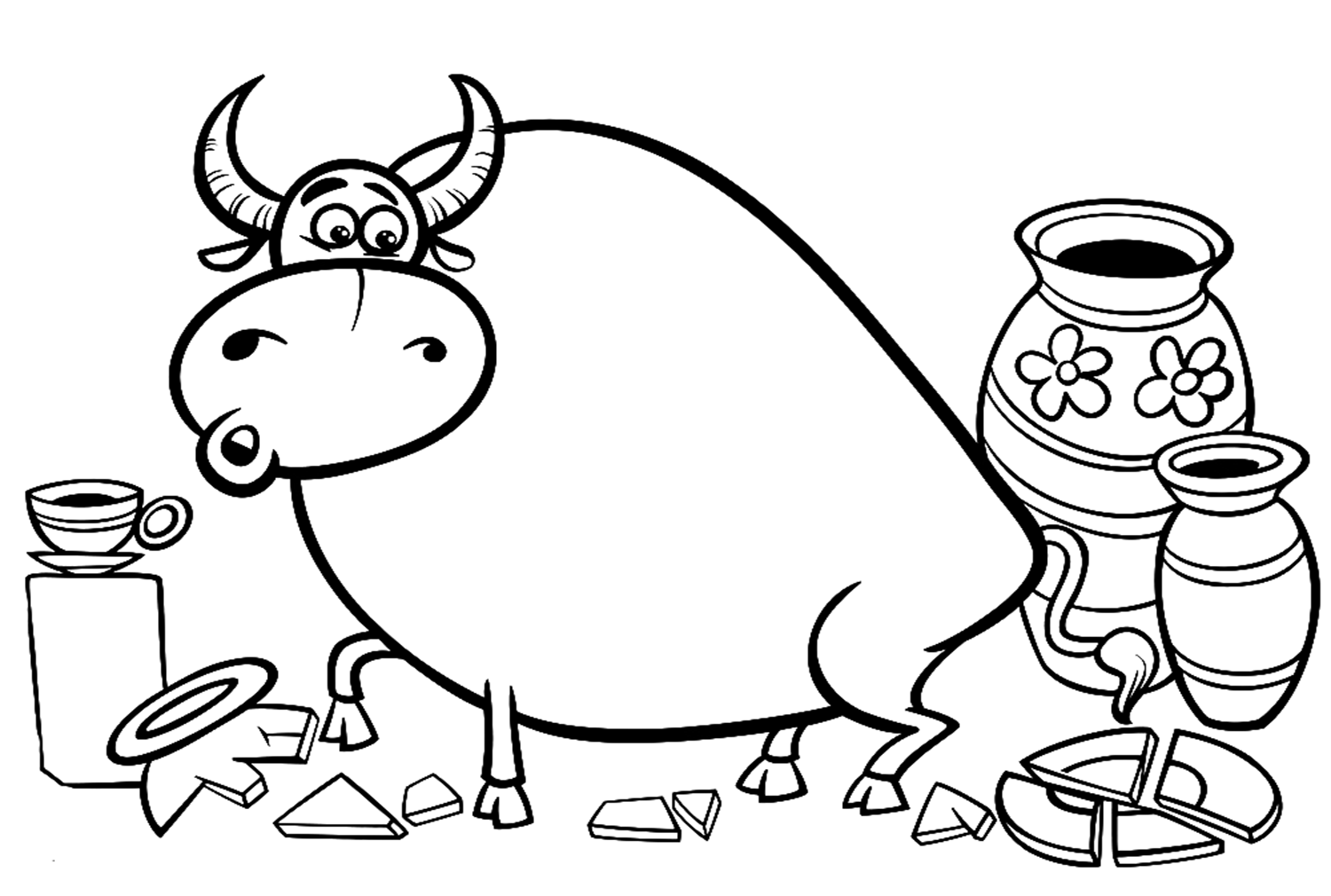 Toro divertente del fumetto da Bull