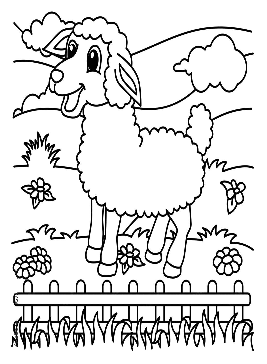 Funny Cartoon Lamb from Lamb