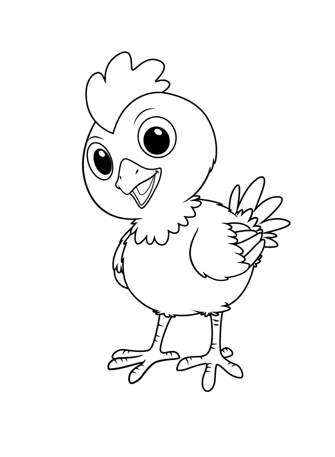 Happy chick Coloring Pages