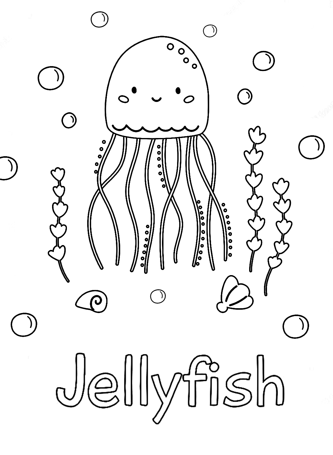 A Jellyfish Coloring Page