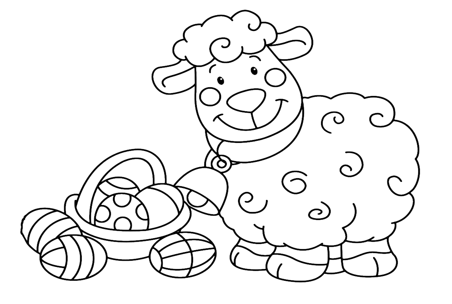 羔羊与羔羊的复活节篮子