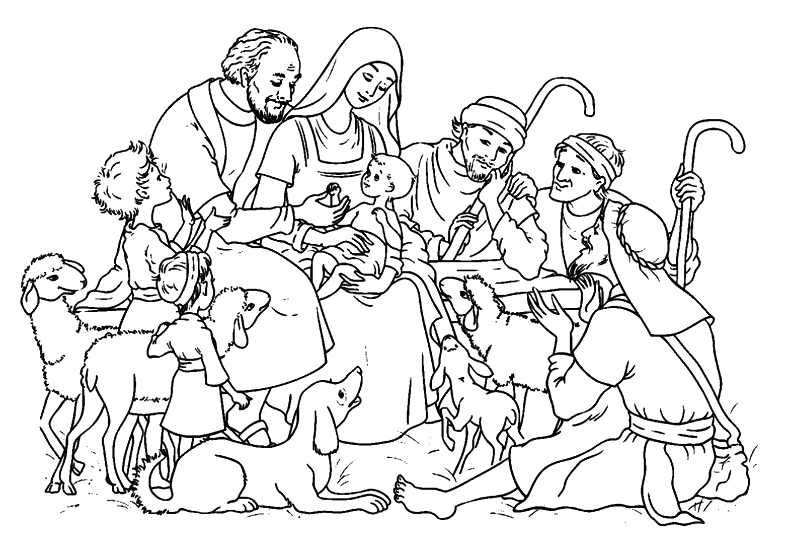 Маленький ягненок со святым семейством из ягненка