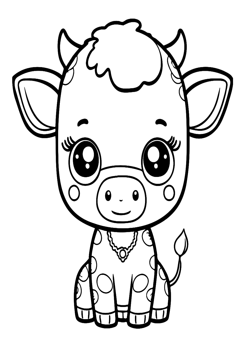 Adorabile vitello cartone animato da Calf