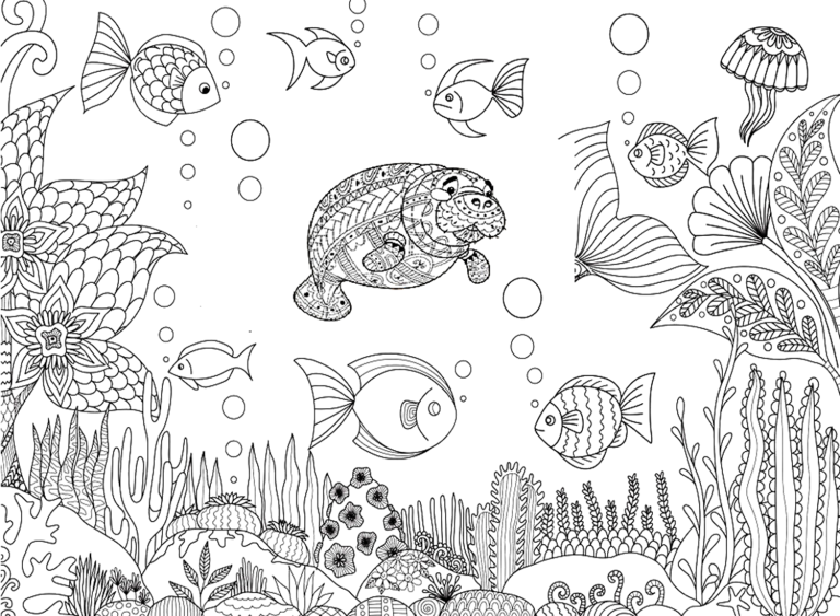 17 Manatee Coloring Pages - Free & Printable for Kids and Adults