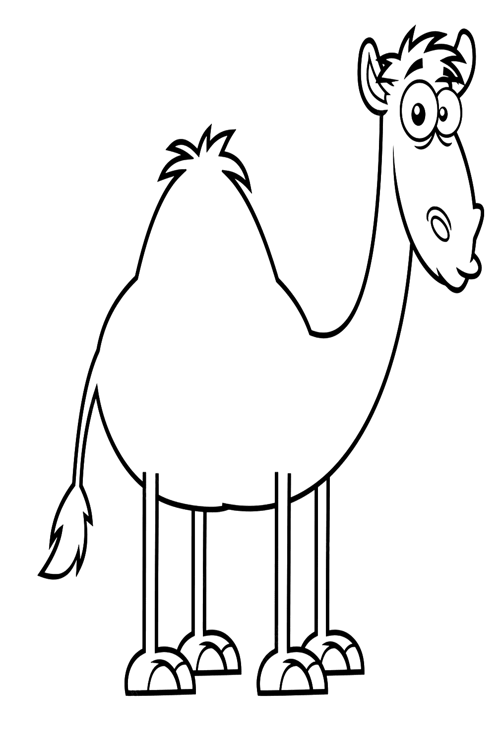 Umrissenes Kamel-Cartoon-Kamel von Camel