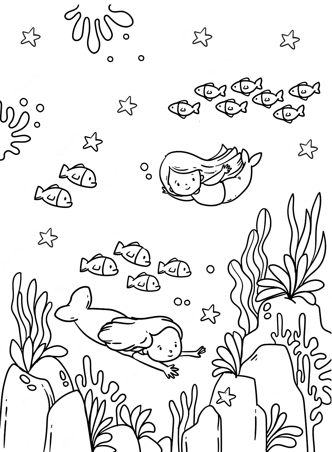 Printable Coral Coloring Page