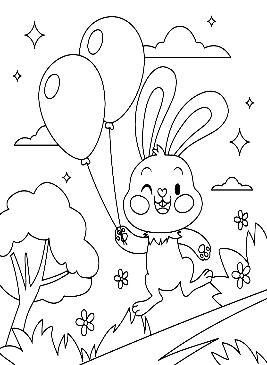 Cartoon konijn voor kleuterschool van Rabbit
