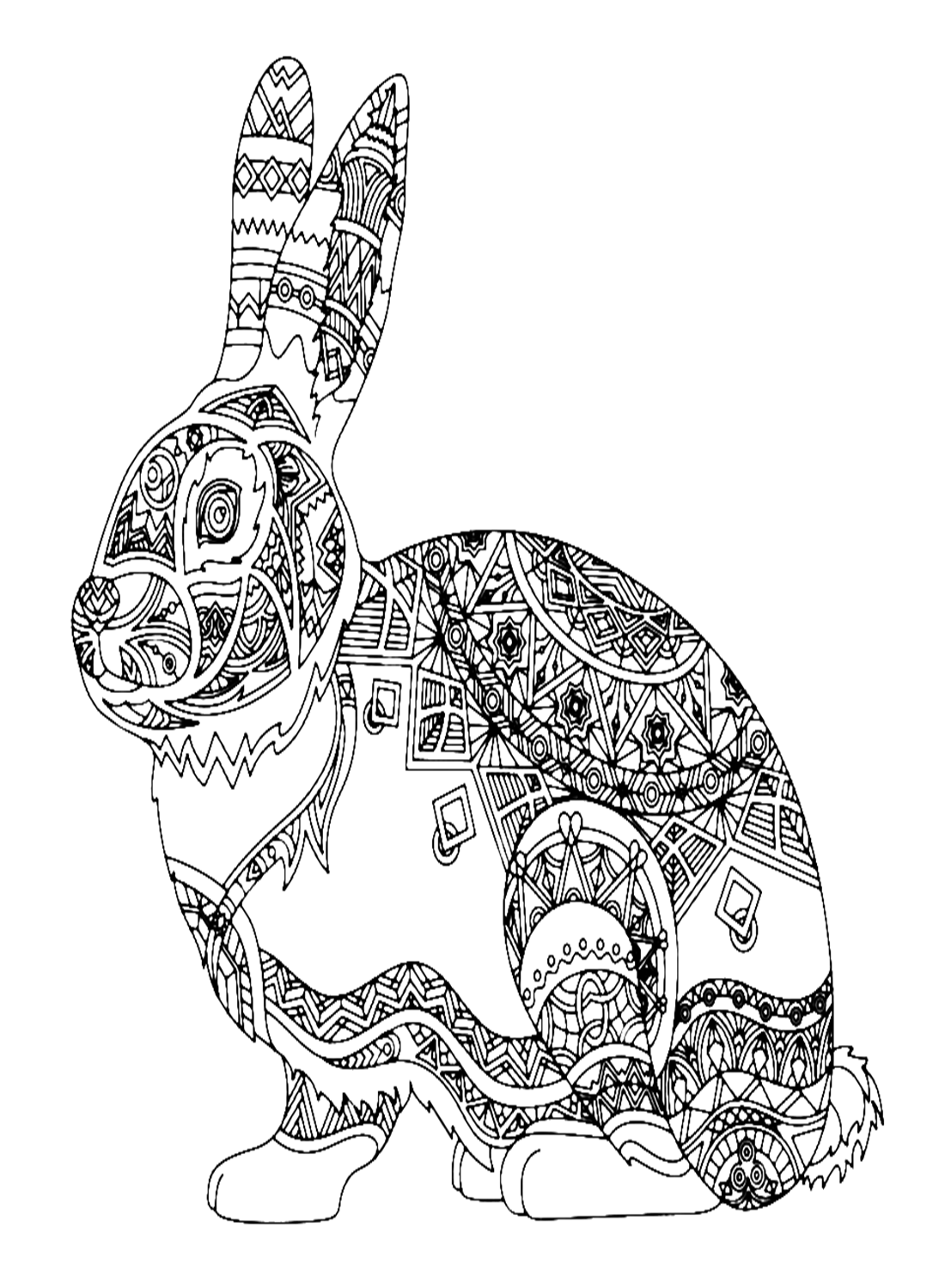Mandala de lapin pour adultes de Rabbit