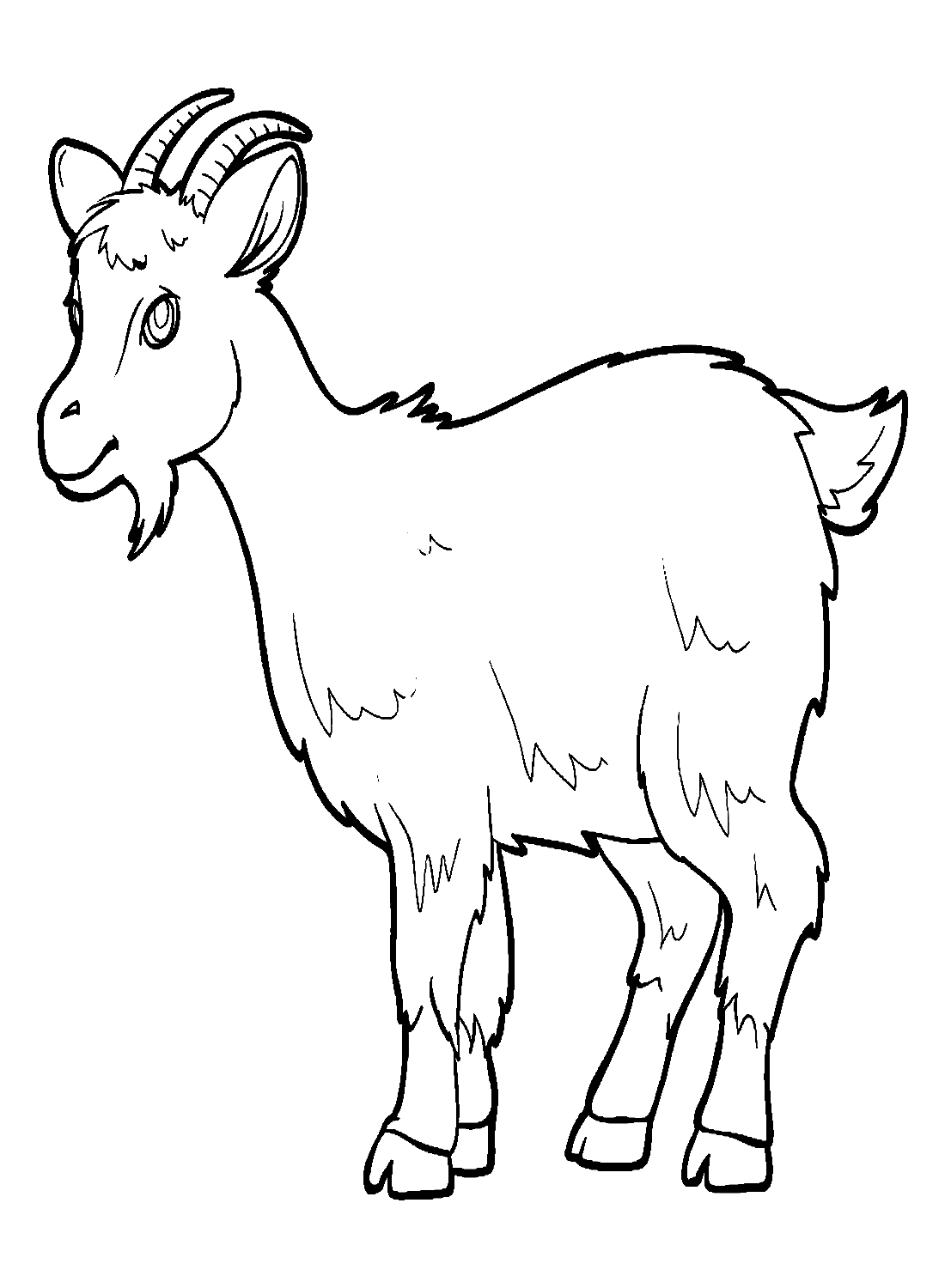 Realistic Goat Coloring Pages