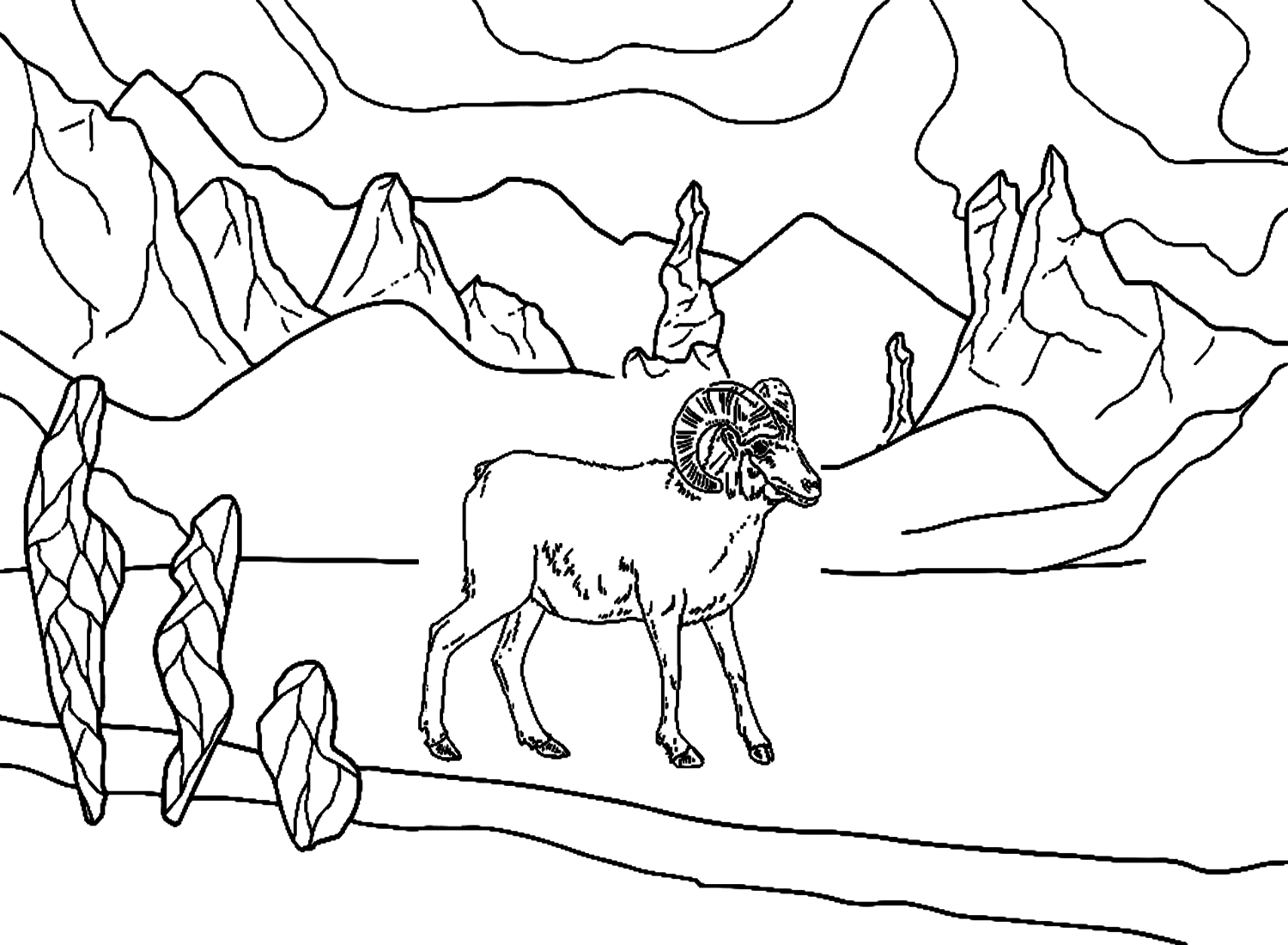 Mouflon réaliste de Mouflon