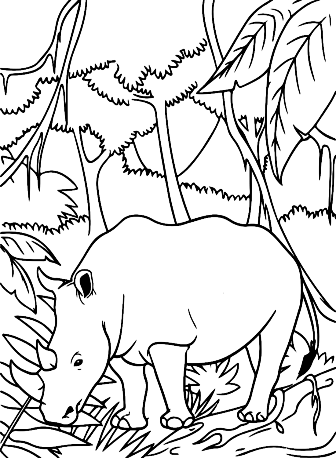 وحيد القرن في الغابة من وحيد القرن