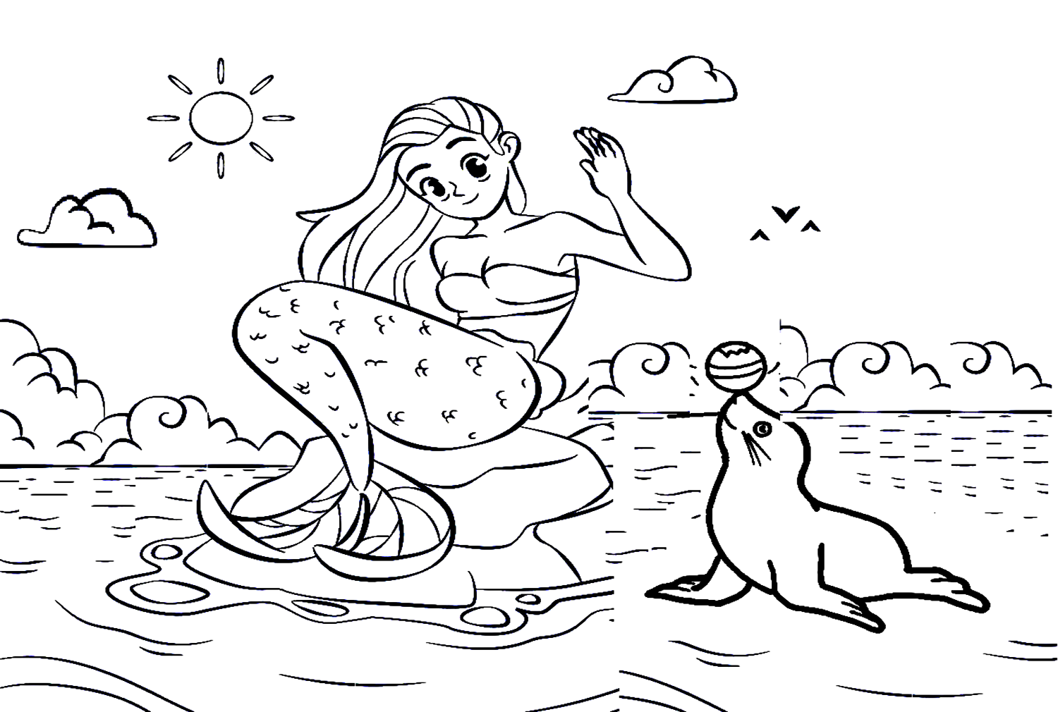 Zeehond en zeemeermin van Seal