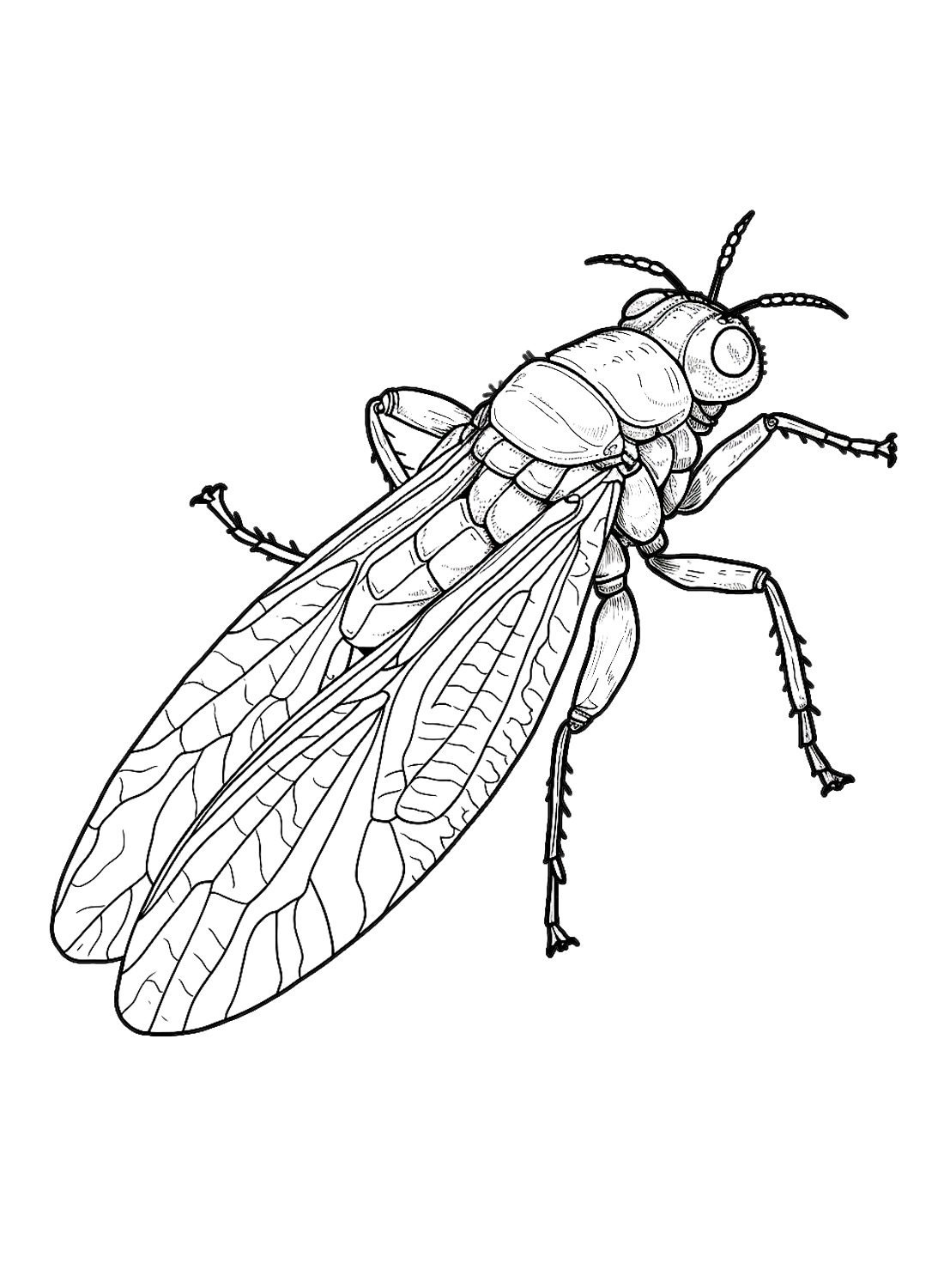 De eenvoudige cicade van Cicada