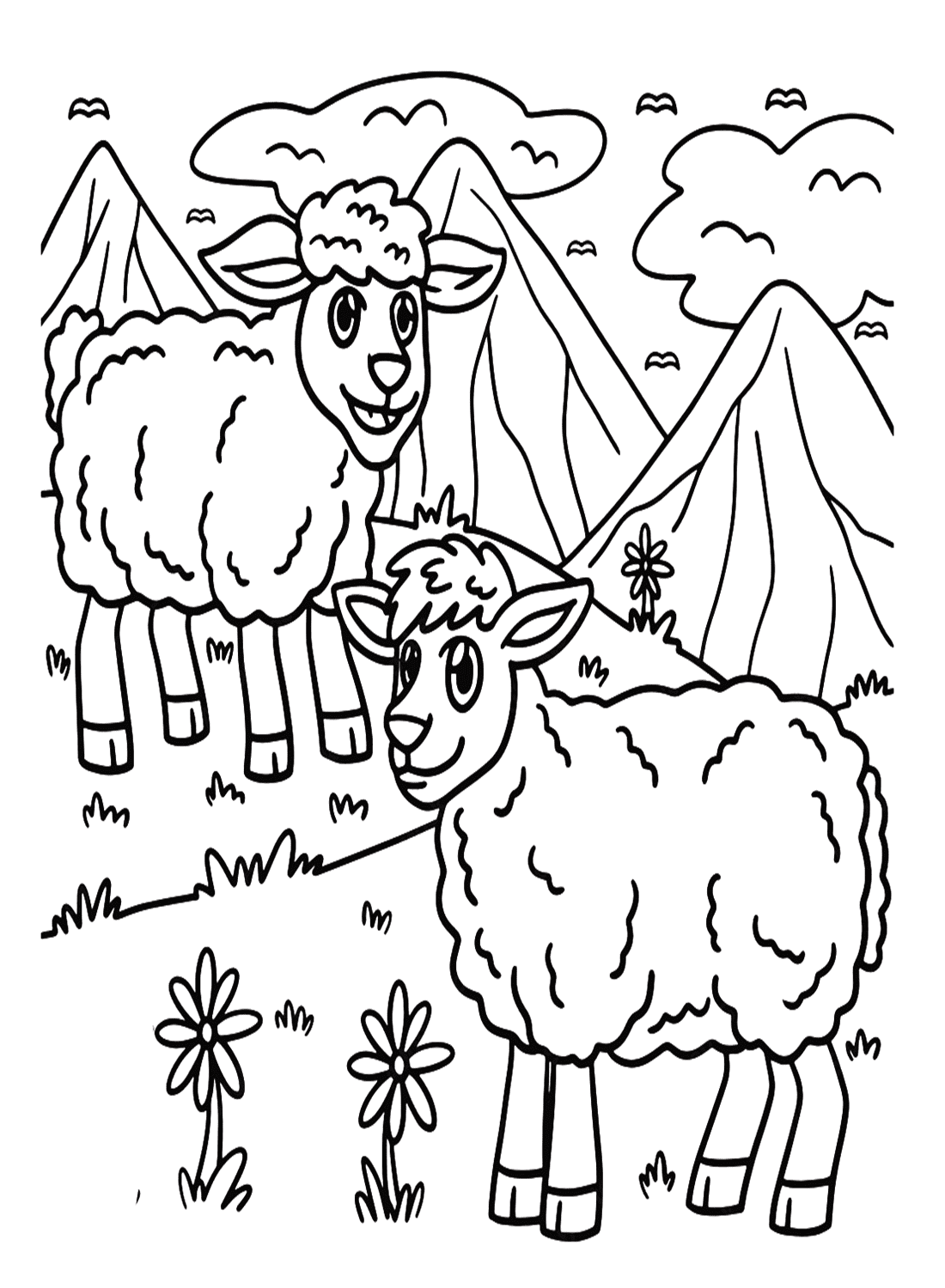 Twee schattige lammetjes voor kinderen van Lamb