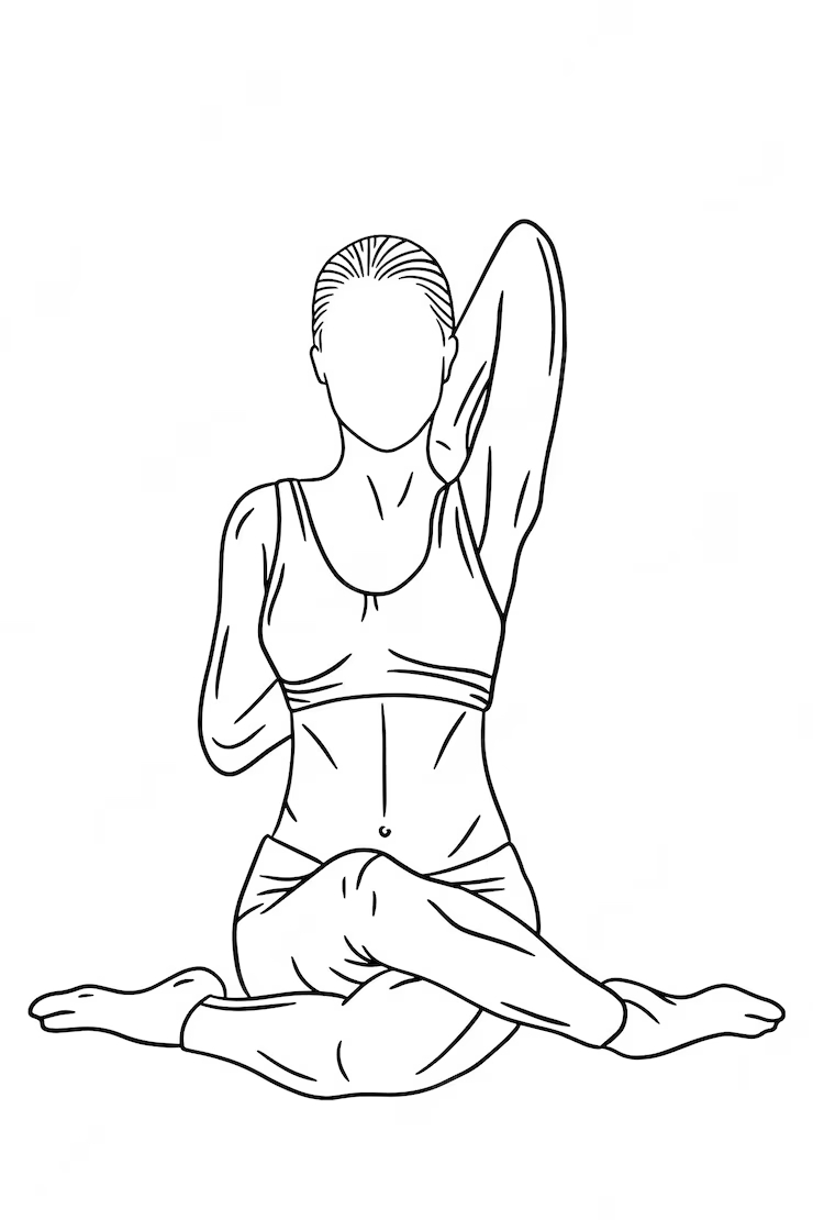 Women Yoga Pose Coloring Pages