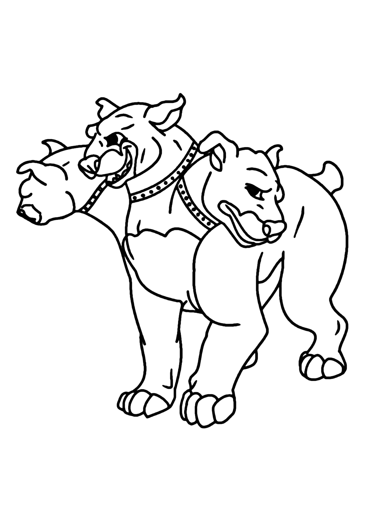 3 Headed Dog From Harry Potter Coloring Page