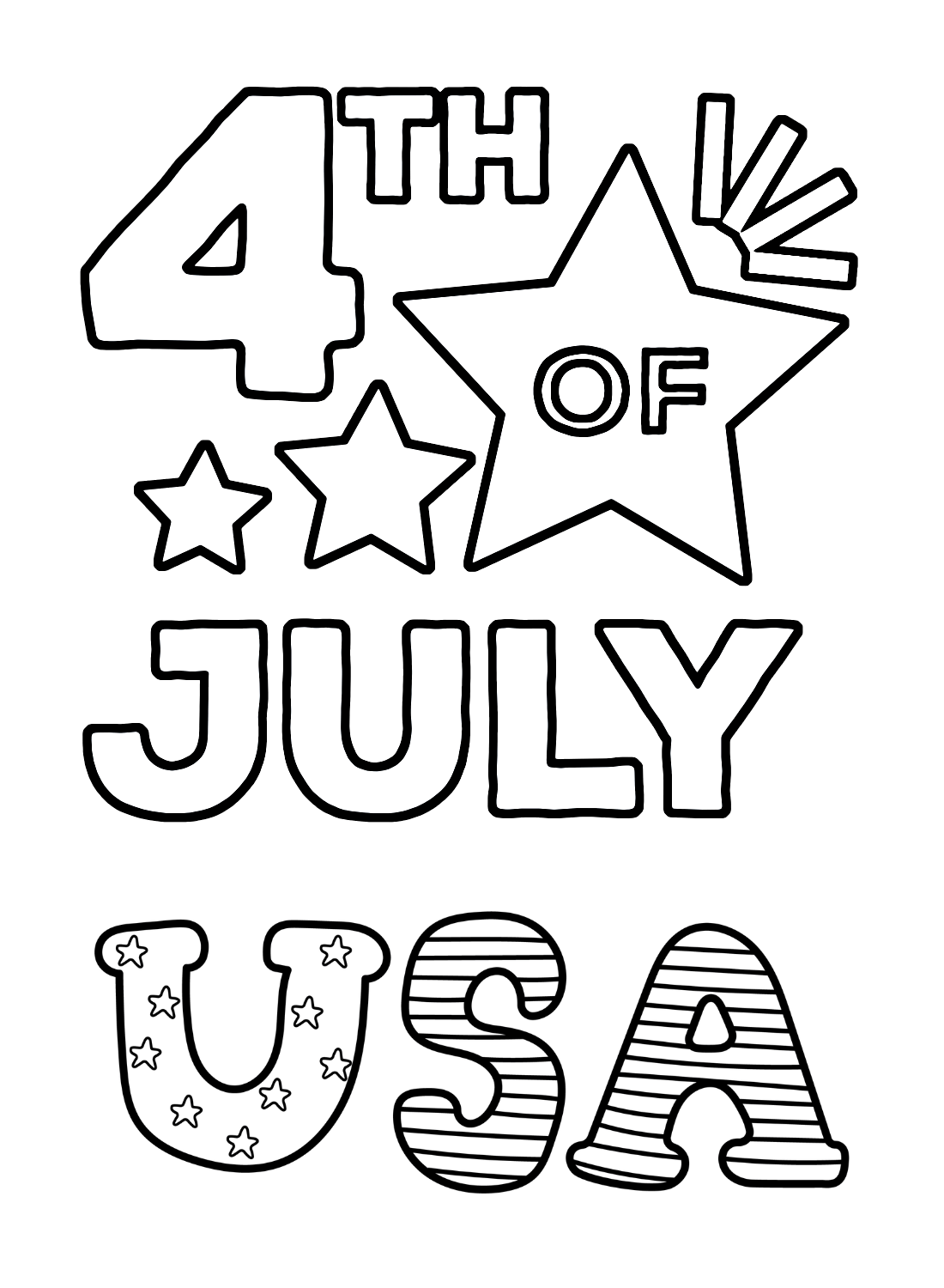 4th of July USA Coloring Pages
