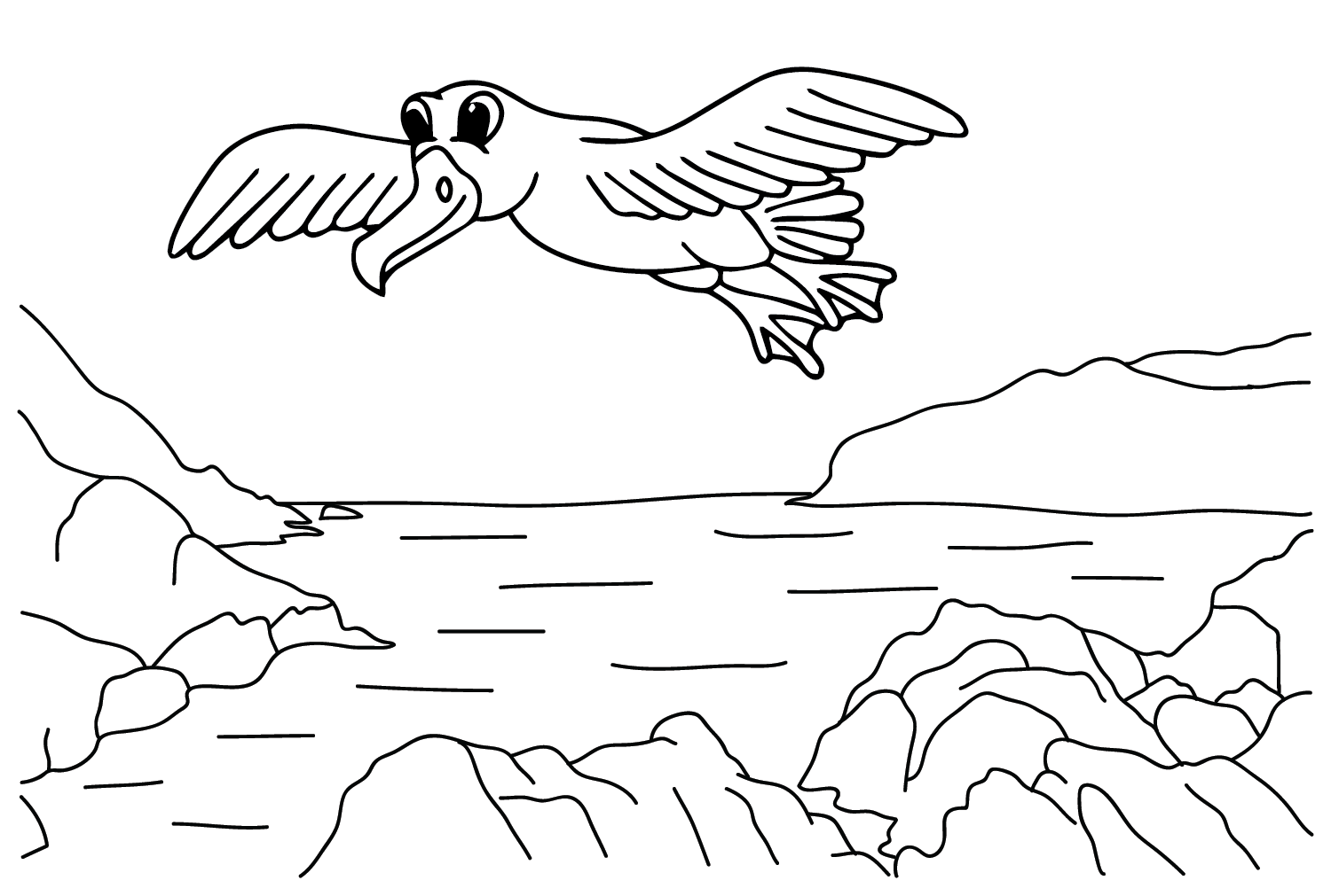 Albatross Coloring Page for Adults from Albatross