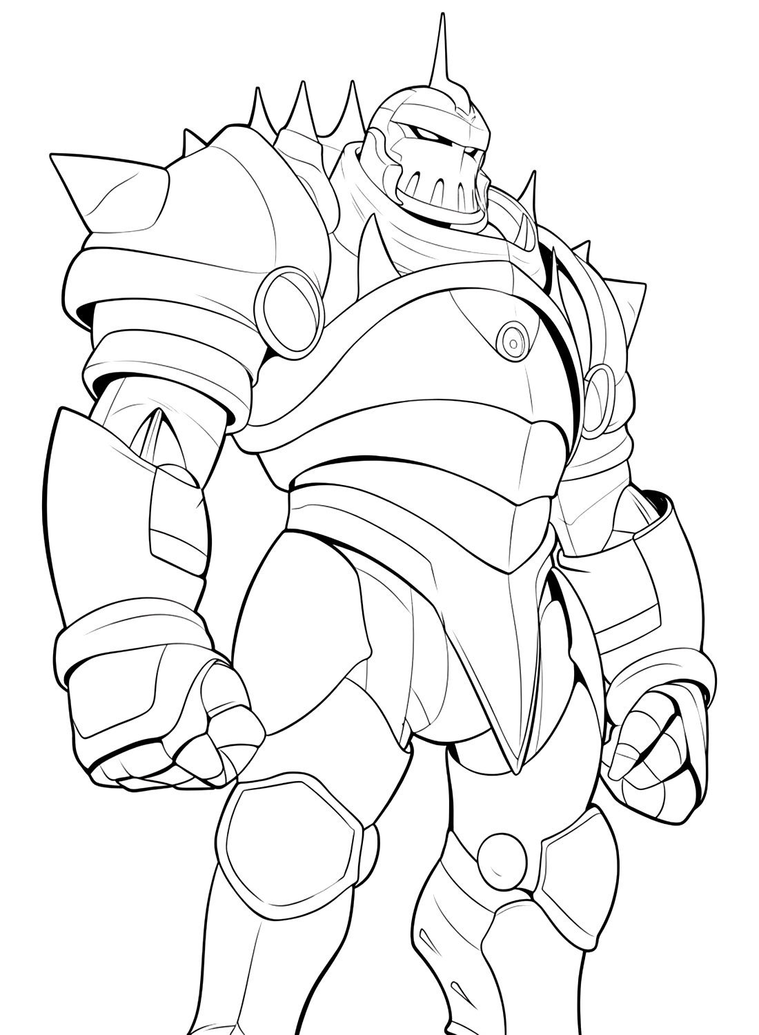 Alphonse Elric Coloring Page to Download from Alphonse Elric