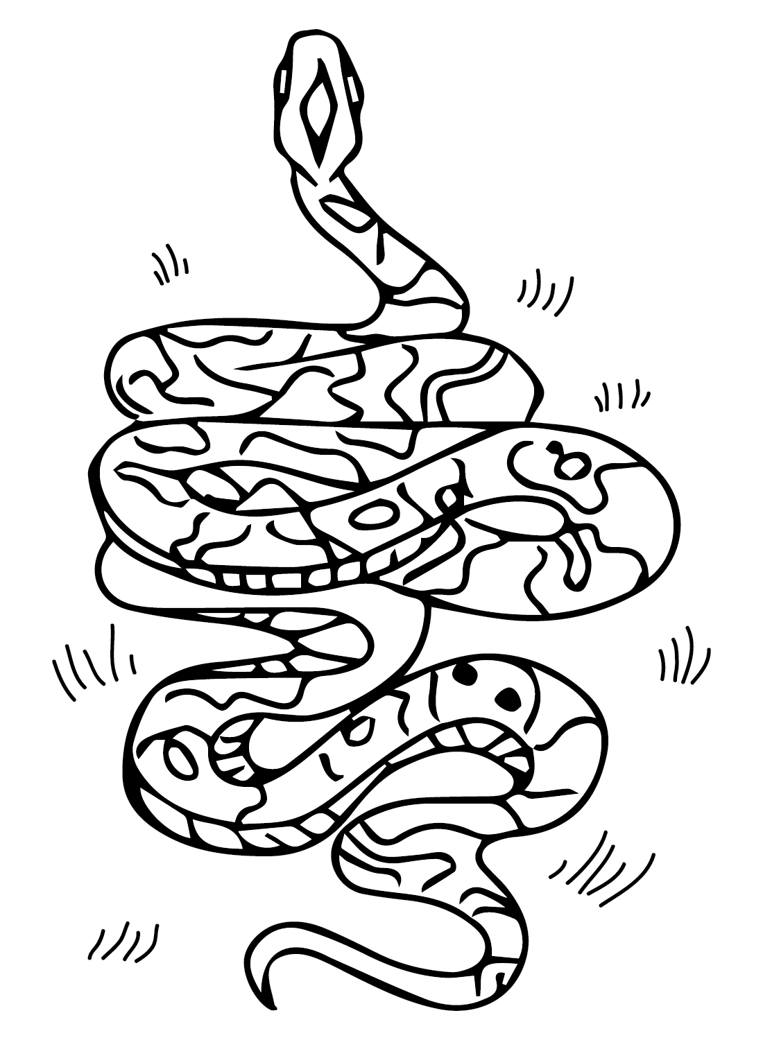 Página para colorir Anaconda da Anaconda