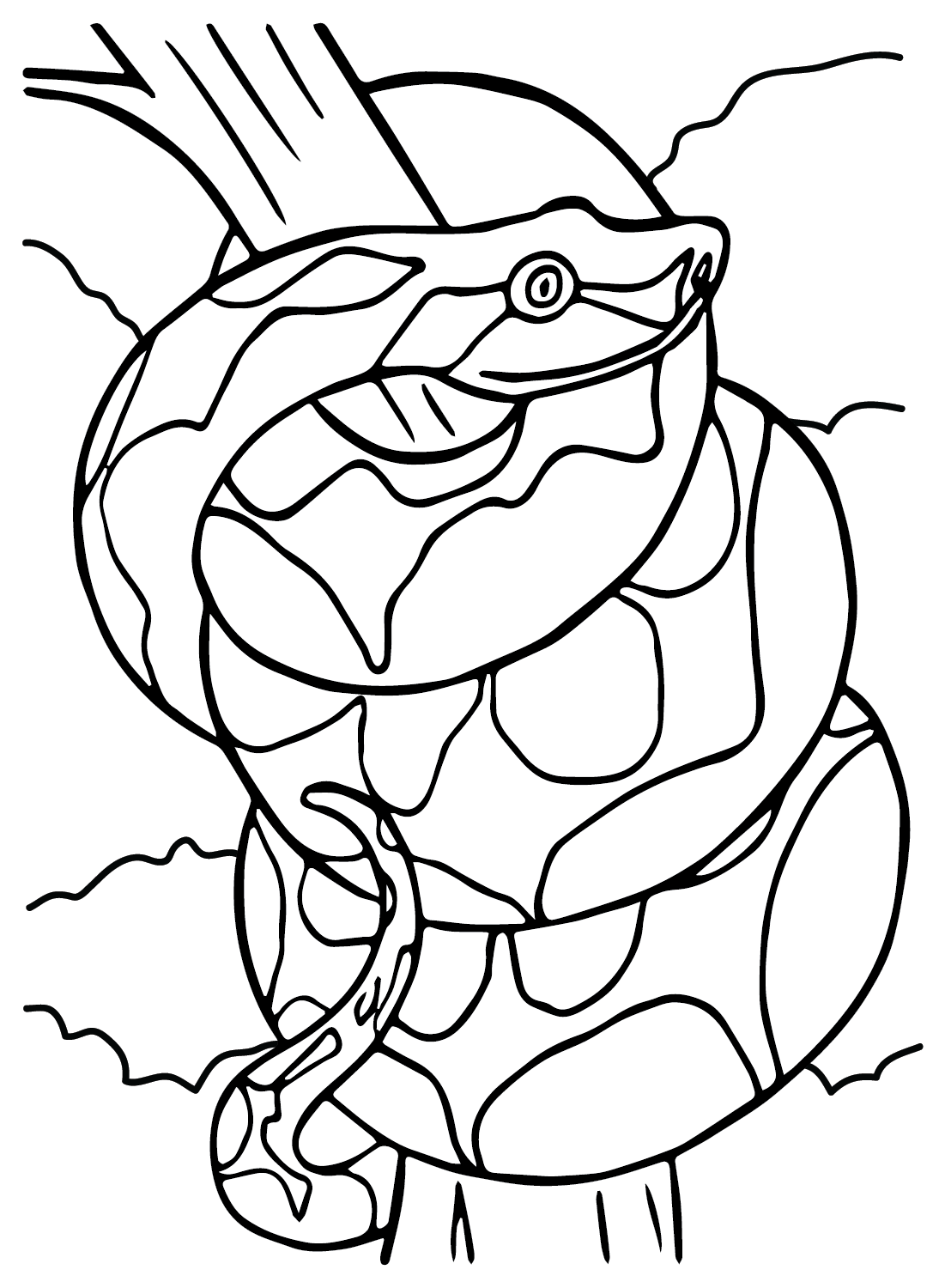 Página para colorir de imagens de cobra Anaconda da Anaconda