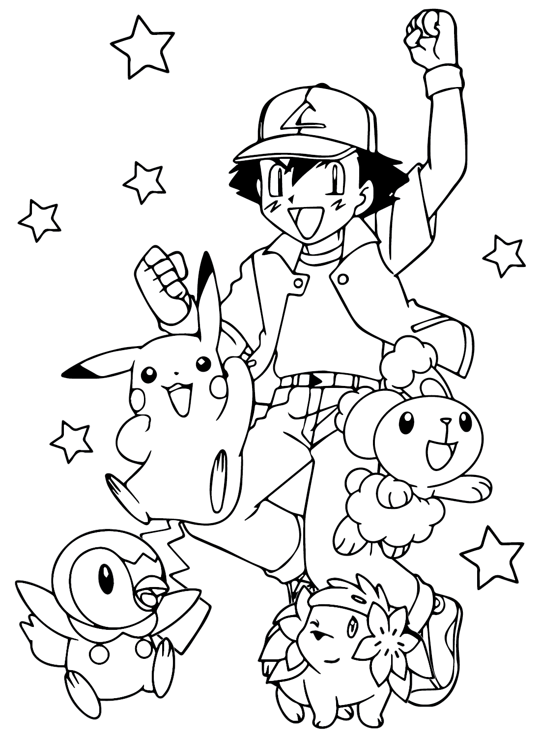Ash Ketchum Coloring Pages to Download from Ash Ketchum