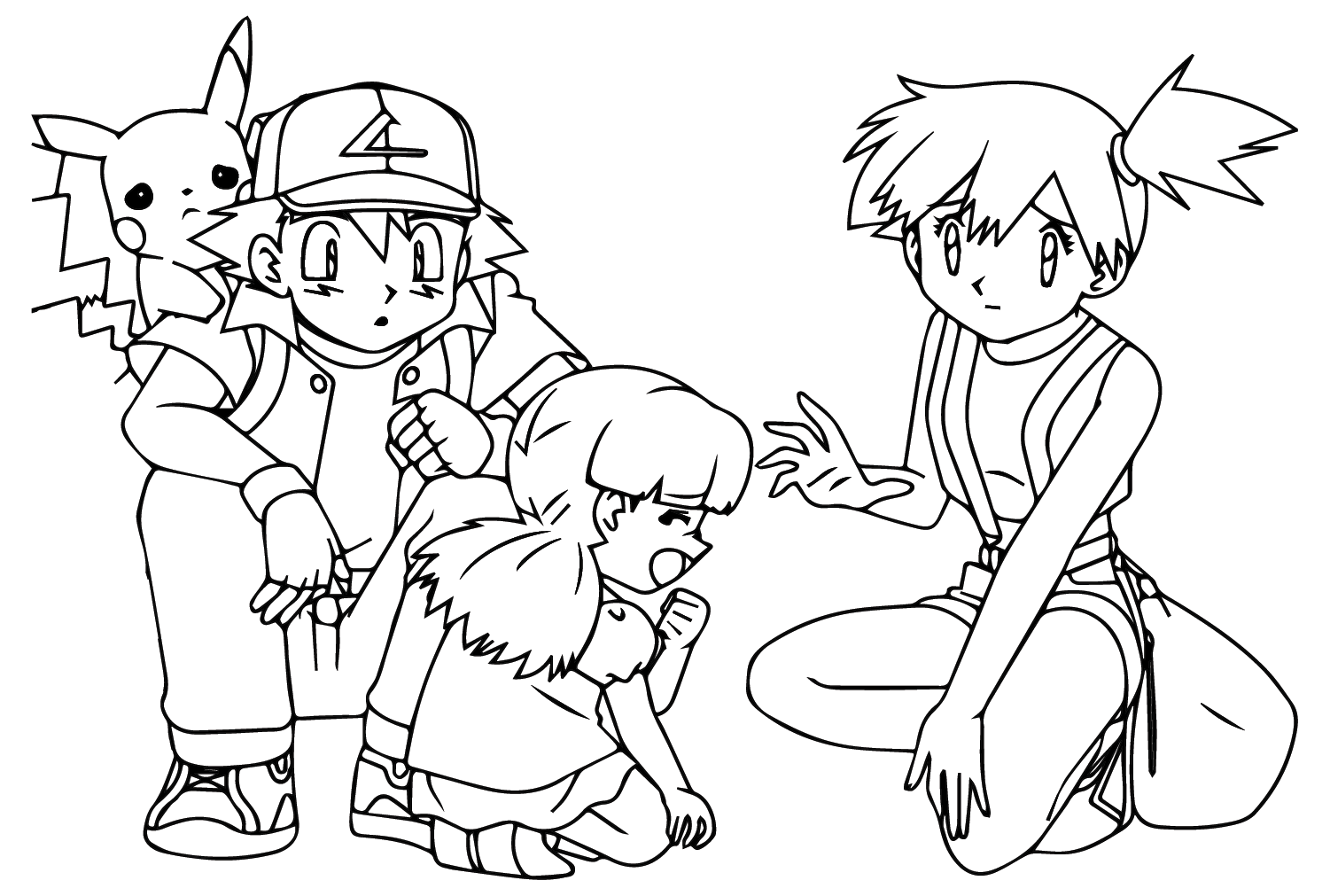 Ash,Misty to Color from Ash Ketchum