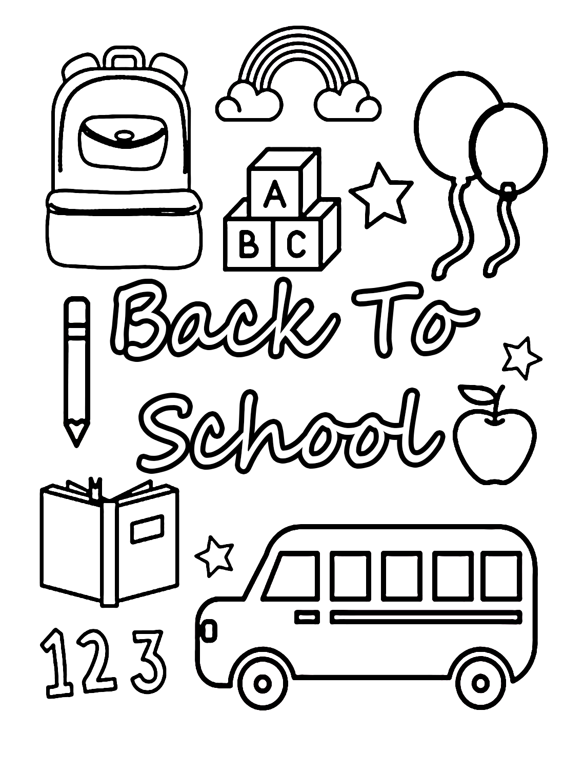 Back to School Coloring Pictures from Back to School