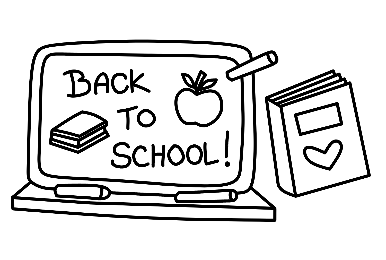 Back to School Coloring Sheet from Back to School