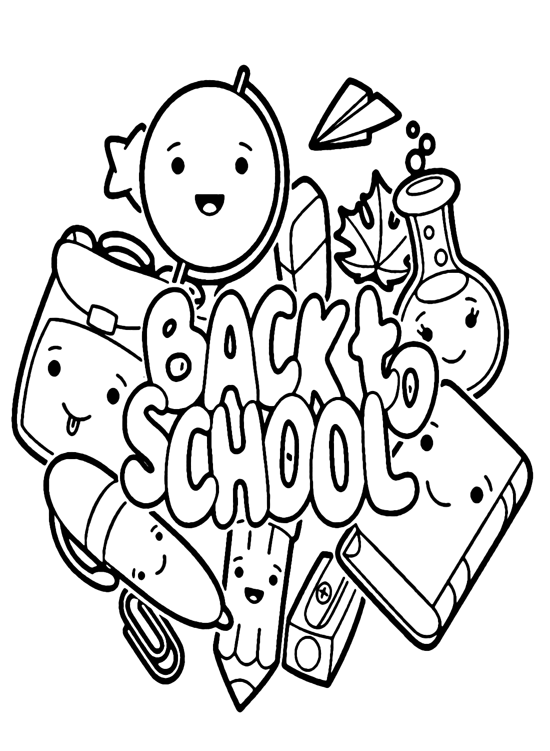 Back to School Image to Color