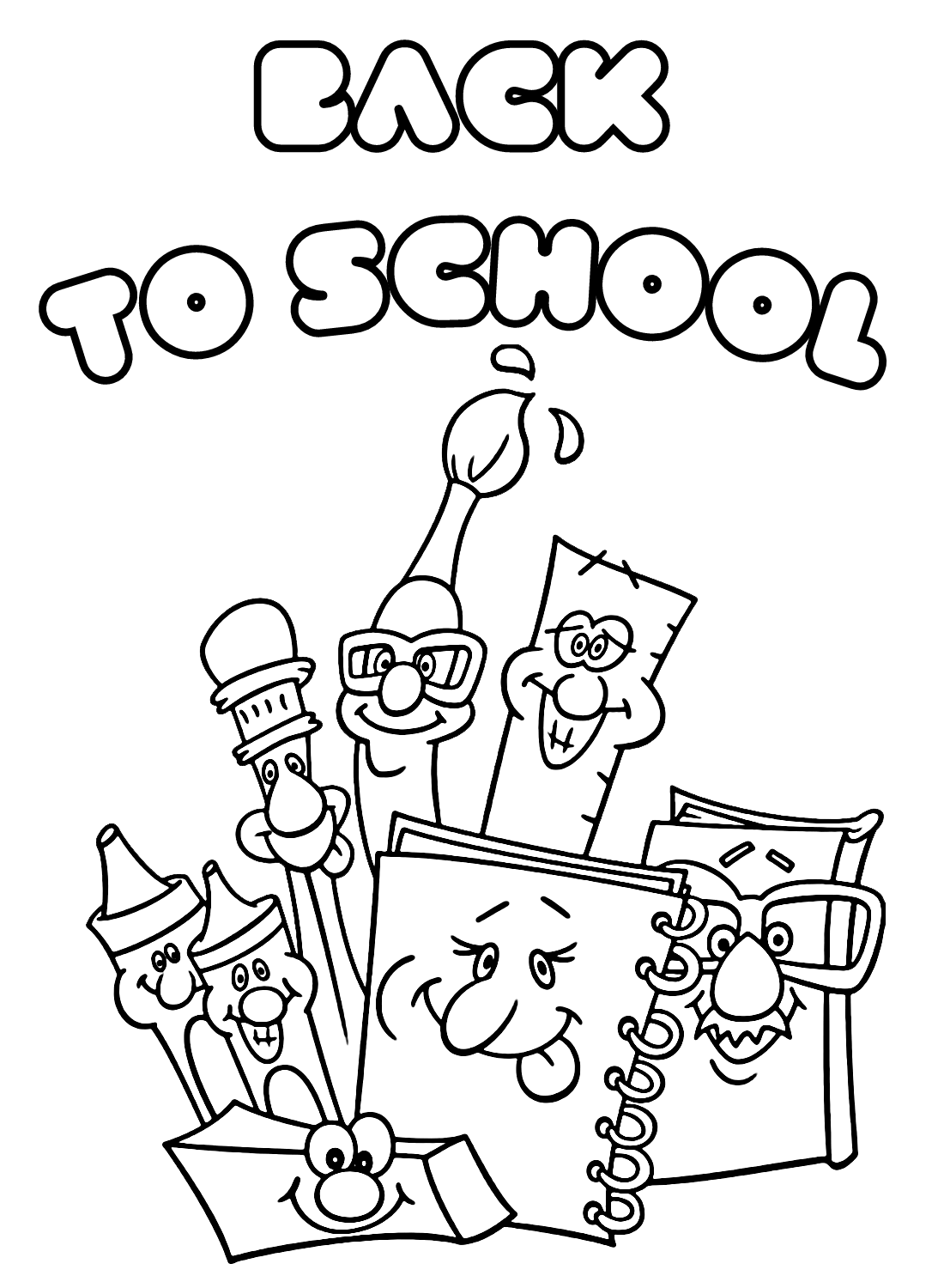 Back To School Printable Coloring Pages Back To School Coloring Pages 