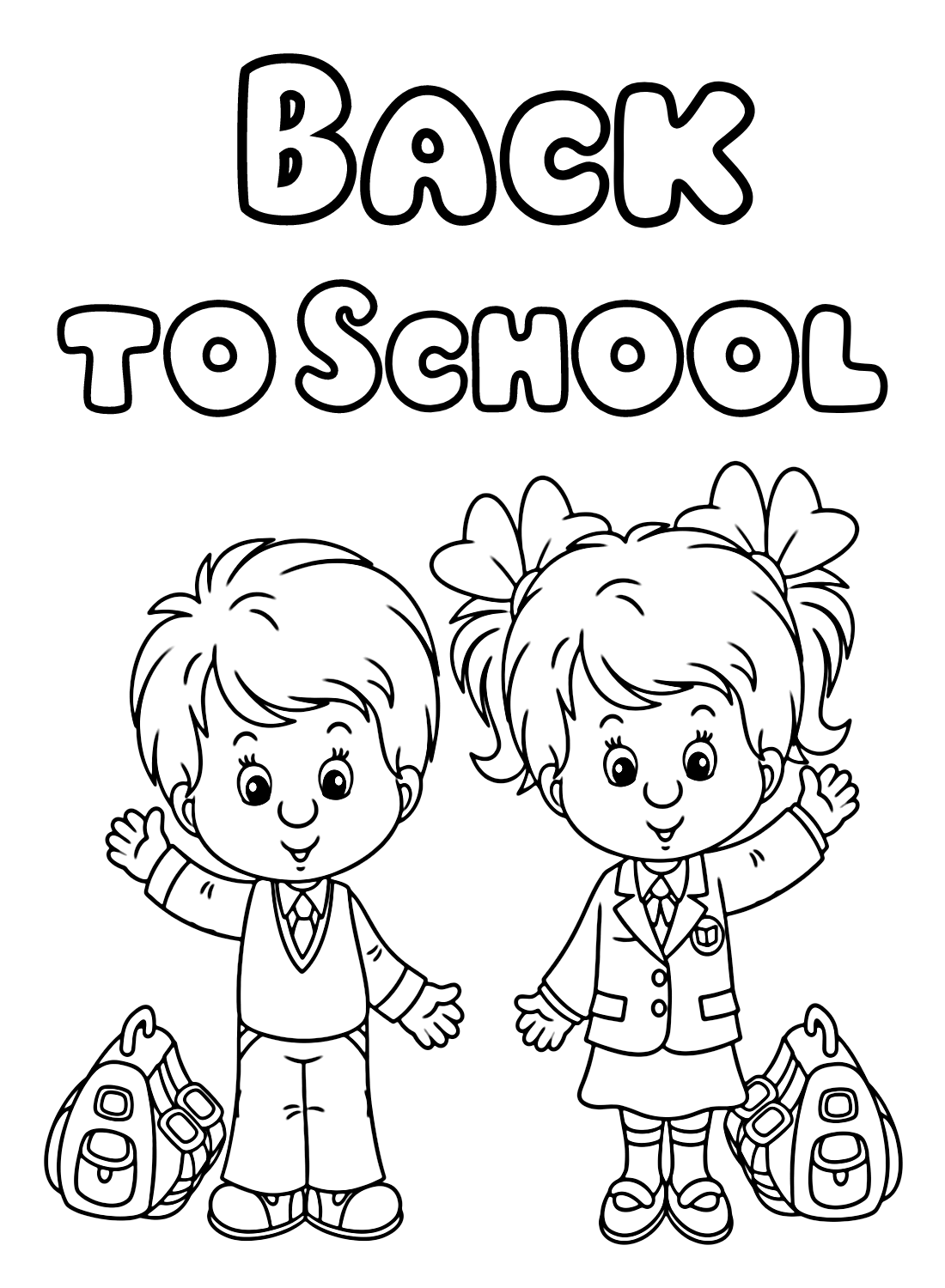 Printable Back to School Coloring from Back to School