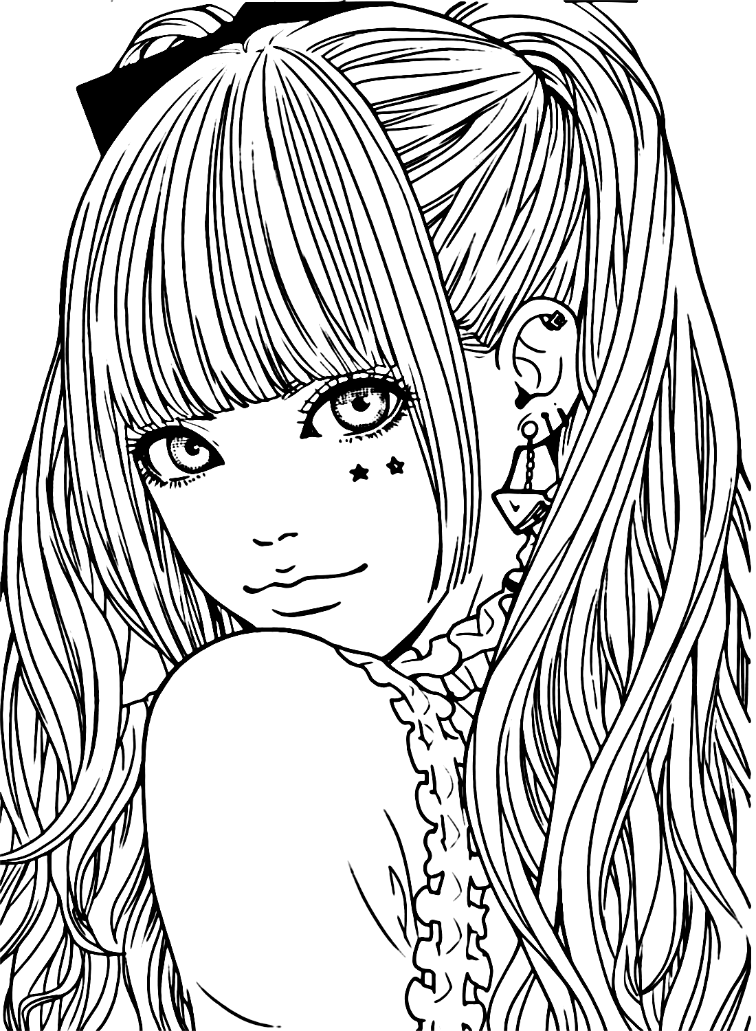 Misa from Death Note Picture to Color - Misa Amane Coloring Pages ...