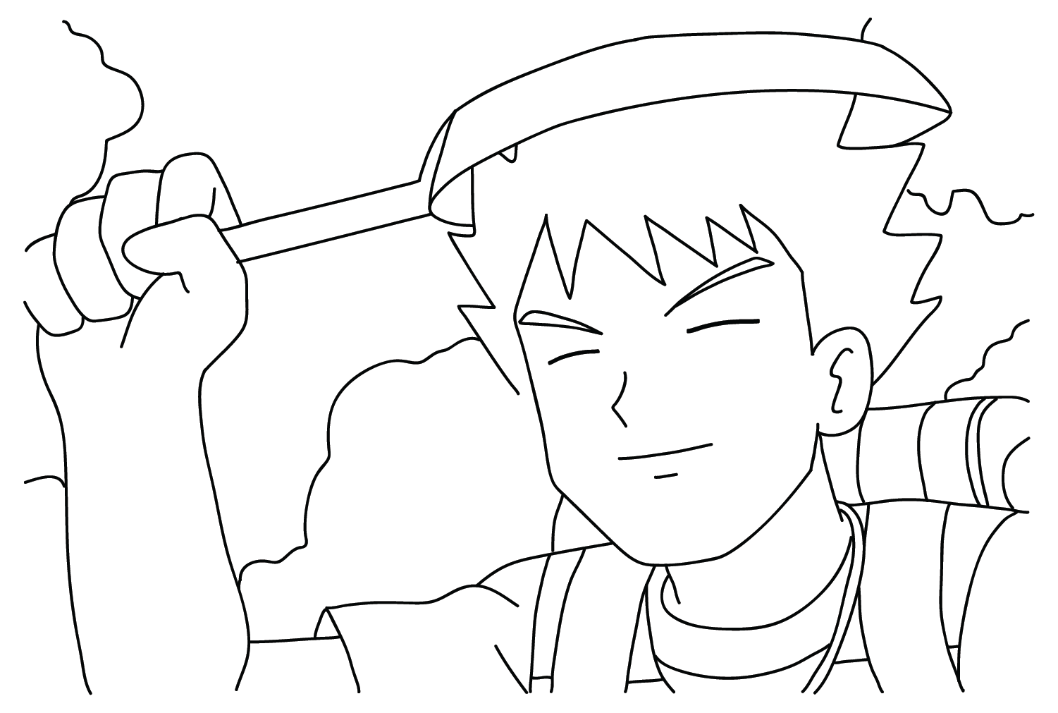Brock Coloring Page PDF from Brock
