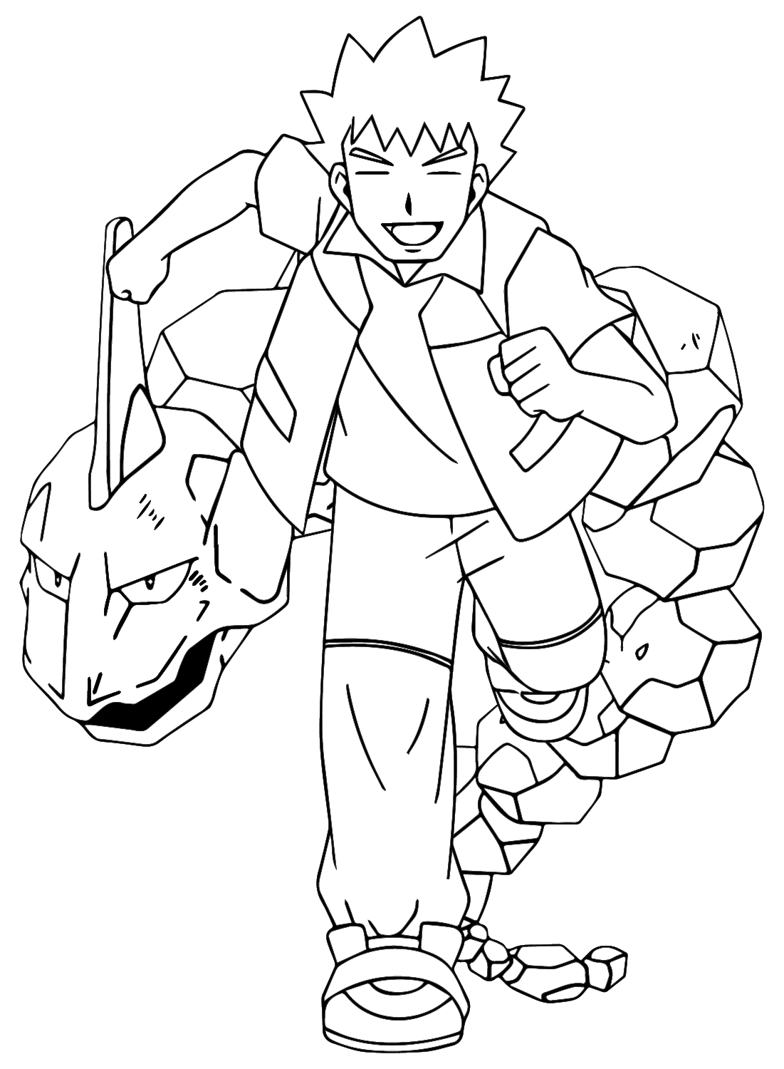 Brock Pokemon Coloring Page from Brock
