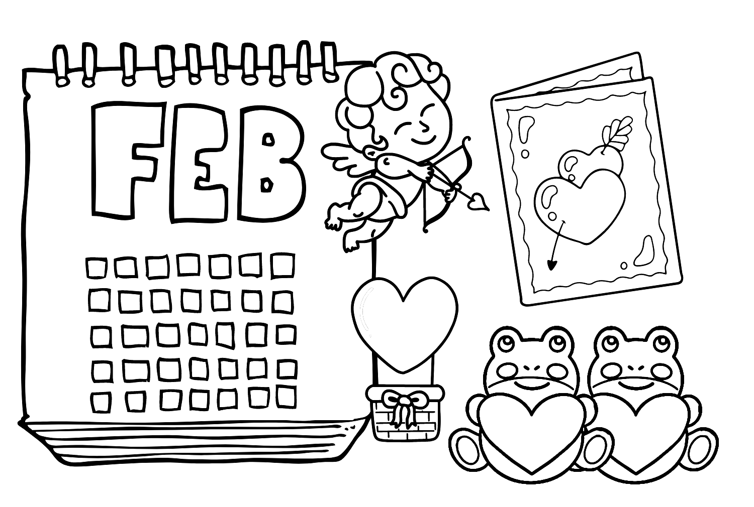 Calendar February from February 2024